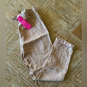 NWT Lilly Pulitzer 31" Taron Mid-Rise Linen Pant